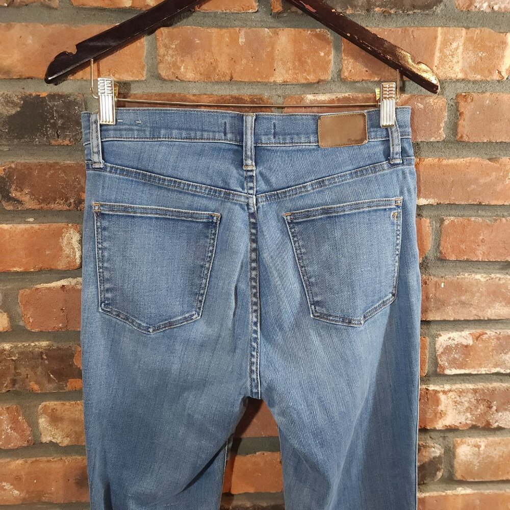Madewell 10" High-Rise Skinny Crop Raw Hem Jeans Medium Wash Tencel Women's 27 - Picture 5 of 7